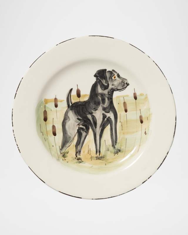 Wildlife Black Hunting Dog Salad Plate